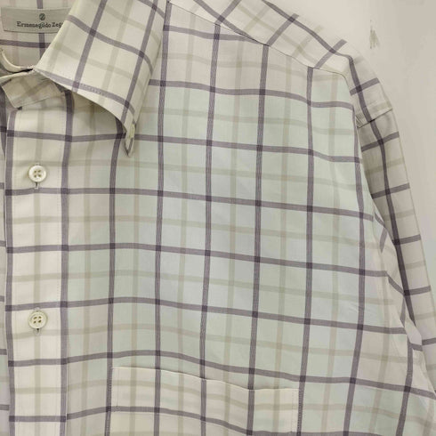 エルメネジルドゼニア Ermenegildo Zegna チェック ボタンダウンシャツ メンズ 44