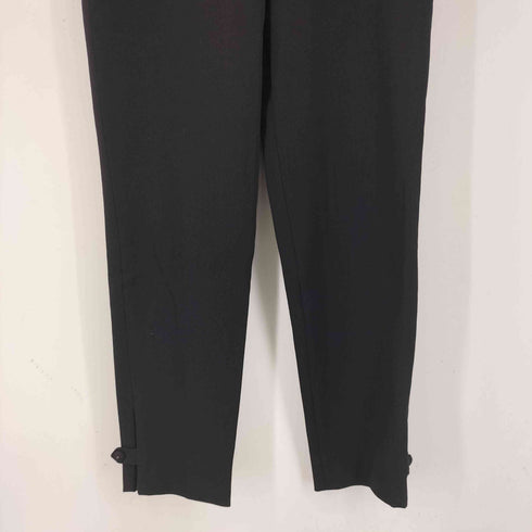 イヴサンローラン Yves Saint Laurent ウール混紡 テーパード ベルテッドスラックスパンツ レディース