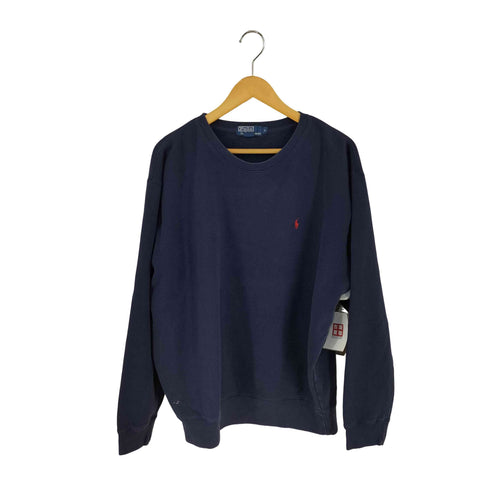 ポロバイラルフローレン Polo by RALPH LAUREN フィリピン製 ポニー刺繍 クルーネックスウェット メンズ import:L