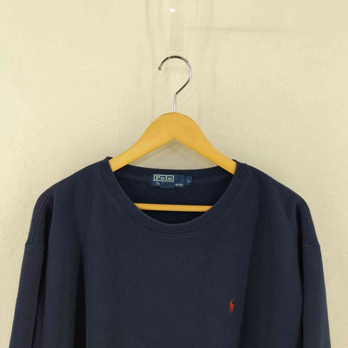 ポロバイラルフローレン Polo by RALPH LAUREN フィリピン製 ポニー刺繍 クルーネックスウェット メンズ import:L