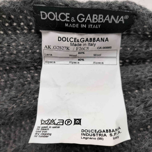 ドルチェアンドガッバーナ DOLCE&GABBANA イタリア製 リブニットマフラー メンズ