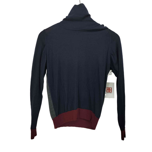 ジョンスメドレー JOHN SMEDLEY 英国製 マルチカラー プルオーバー ハイネック ニット レディース import:M