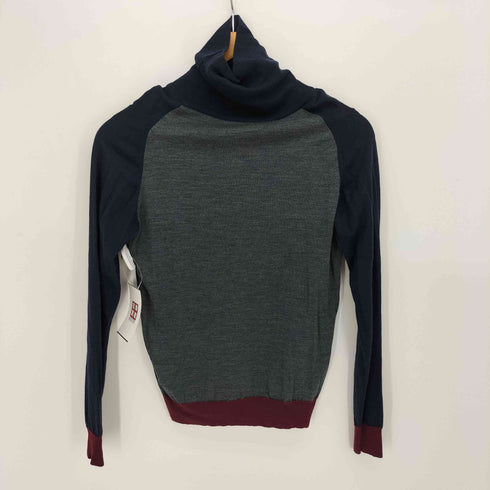 ジョンスメドレー JOHN SMEDLEY 英国製 マルチカラー プルオーバー ハイネック ニット レディース import:M