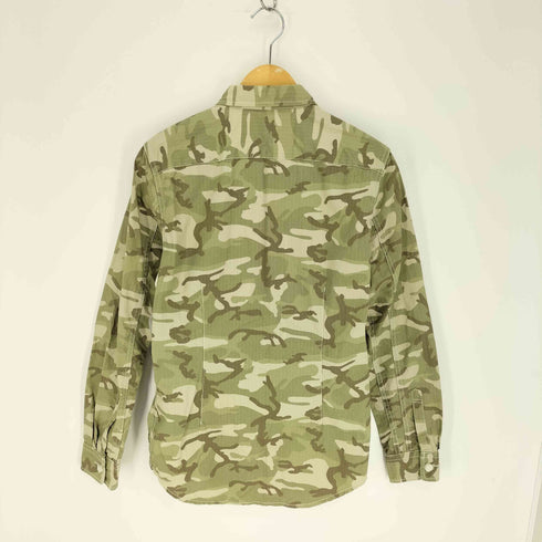 コムデギャルソンオムプリュス COMME des GARCONS HOMME PLUS AD2012 特殊ボタン カモ 迷彩柄 リップストップ L/S シャツ メンズ JPN:S
