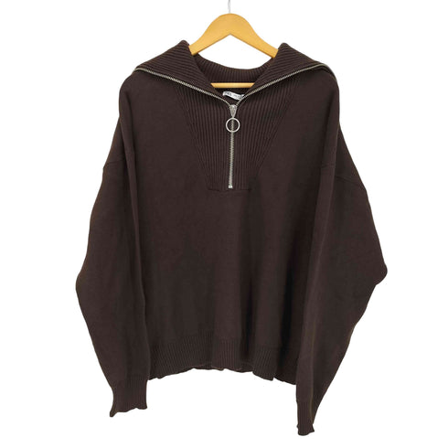 ザラ ZARA CROPPED QUARTER ZIP SWEATER メンズ import:XL