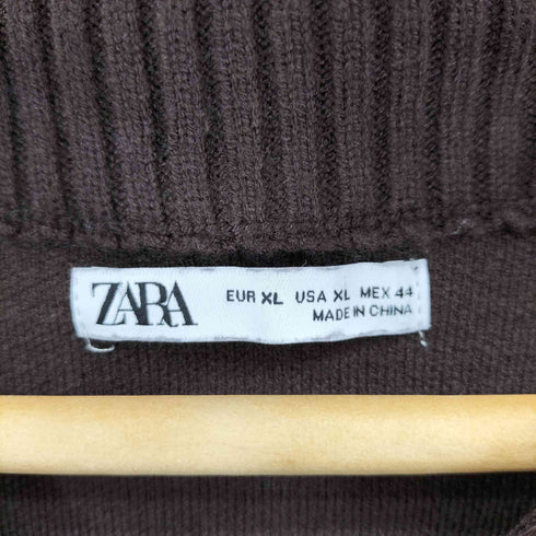 ザラ ZARA CROPPED QUARTER ZIP SWEATER メンズ import:XL