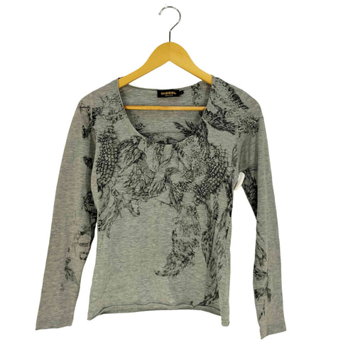 ディーゼルブラックゴールド DIESEL BLACK GOLD コットン アニマルプリント 鳥 Tシャツ メンズ import:XS
