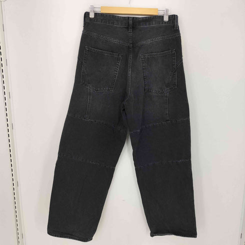 ザラ ZARA ダブルニー ブラックテーパードデニム メンズ 40