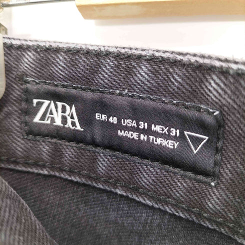 ザラ ZARA ダブルニー ブラックテーパードデニム メンズ 40