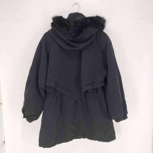 襟ファー中綿ジャケット レディース M