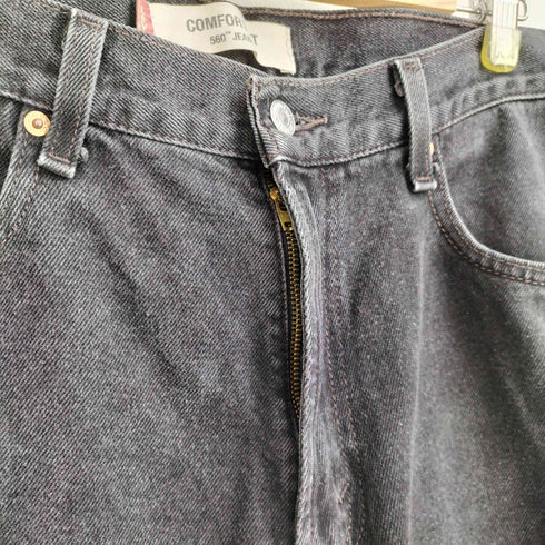 リーバイス Levis 00S ボタン裏134 560 COMFORT FIT BLACK DENIM PANTS 先染め コンフォートフィット ブラックデニムパンツ メンズ W33 L32