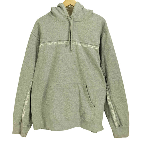 シュプリーム Supreme 18FW Text Stripe Hooded Sweatshirt メンズ import:L