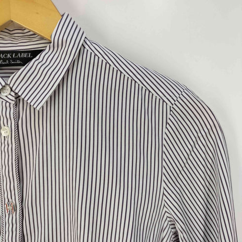 ポールスミスブラックレーベル Paul Smith BLACK LABEL マルチボタン コットン ストライプシャツ レディース 38