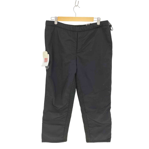 ジョルジオアルマーニ Giorgio Armani 80-90S イタリア製 黒タグ 異素材切替 ドローコード ナイロン スウェット パンツ メンズ 52