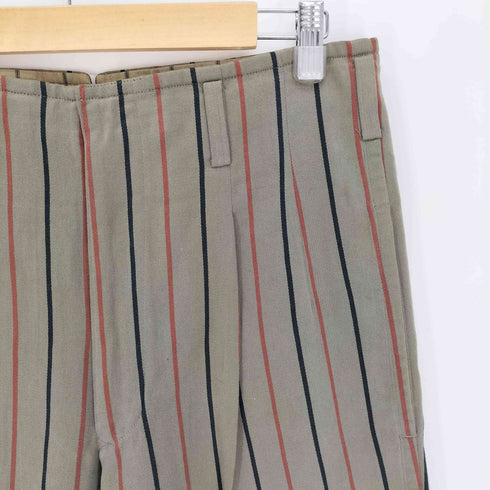 ニコル NICOLE 80-90S KOBA期 ウール混 ストライプ コインポケット 1タック スラックス パンツ メンズ JPN:L