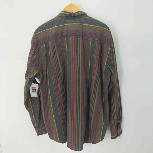 ゲス GUESS guess by georges marciano USA製 マルチストライプL/Sシャツ メンズ import:XL
