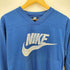 ナイキ NIKE 80S USA製 紺タグ ロゴ プリント Vネック フットボールシャツ メンズ import:M