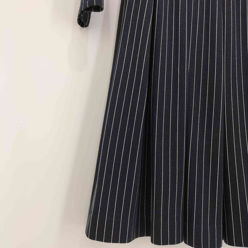 ジェーンマープルドンルサロン Jane Marple Dans Le Salon 2018AW ロゴとクラウンエンブレムのドミトリードレス ペンシルストライプ ミニワンピース レディース M