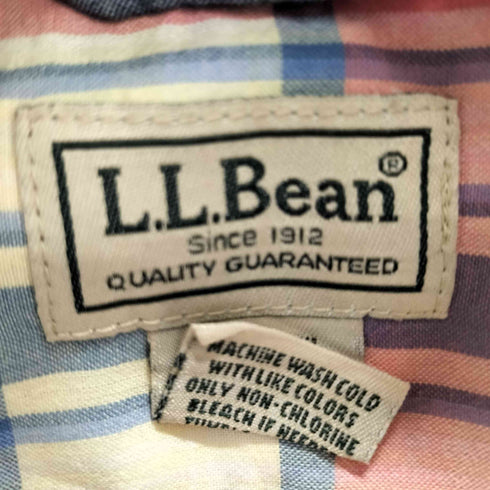 エルエルビーン L.L.Bean SLIGHTLY FITTED チェック半袖シャツ メンズ import:S