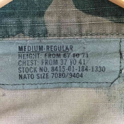 ユーエスアーミー U.S. ARMY リップストップ ウッドランドカモ BDUシャツ メンズ MEDIUM-REGULAR