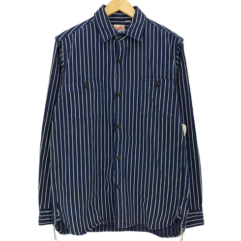 ヒューストン HOUSTON STRIPE VIYELLA SHIRT ストライプ ビエラシャツ メンズ JPN:L