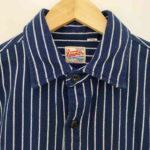 ヒューストン HOUSTON STRIPE VIYELLA SHIRT ストライプ ビエラシャツ メンズ JPN:L