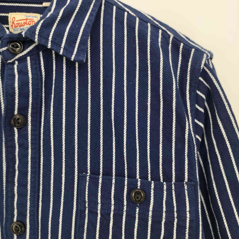 ヒューストン HOUSTON STRIPE VIYELLA SHIRT ストライプ ビエラシャツ メンズ JPN:L