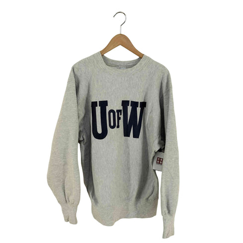 チャンピオン Champion 90S USA製 フロントプリントスウェット リバースウィーブ カレッジ メンズ JPN:XL