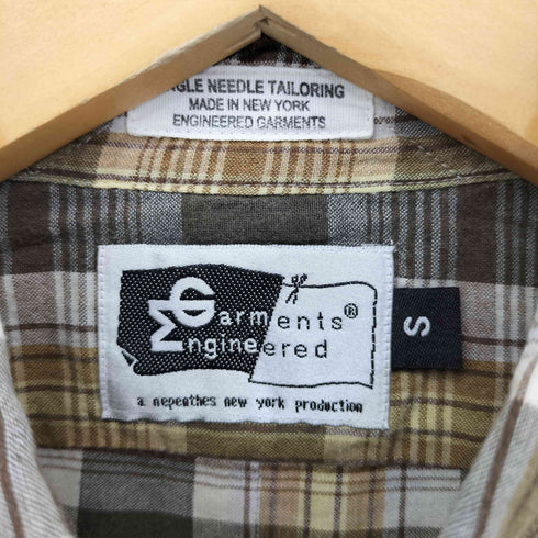 エンジニアードガーメンツ Engineered Garments 旧タグ チェックオフィサーシャツ メンズ JPN:S