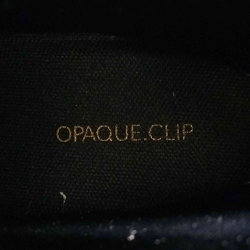 オペークドットクリップ OPAQUE.CLIP フロントジップ レザーショートブーツ レディース JPN:M