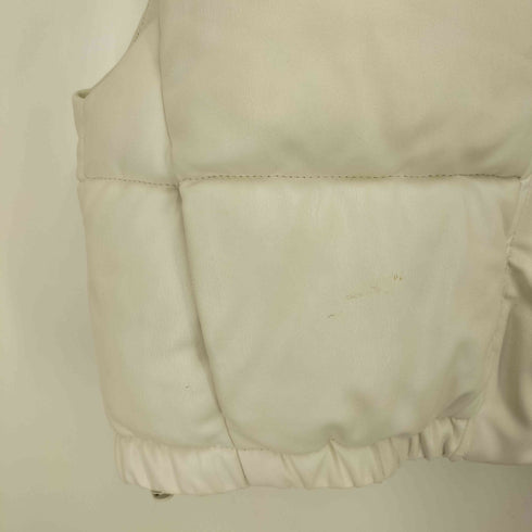 ザラ ZARA 23AW クロップド ラバー フィニッシュ フェイクレザー 中綿 ベスト レディース import:S