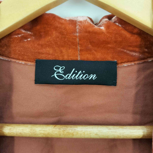 エディション Edition SILK/RAYON VELVET ベルベットガウン レディース FREE