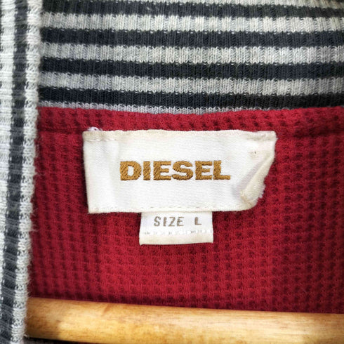 ディーゼル DIESEL 裏地サーマル ジップアップ スウェットカーディガン ジャケット メンズ import:L