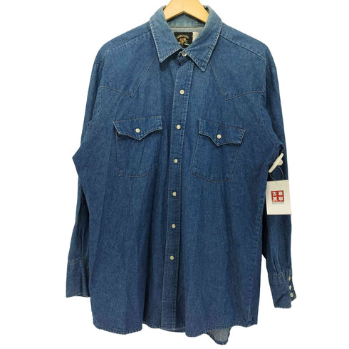 SADDLE KING Western 80-90s USA製 デニムウエスタンシャツ メンズ import:L