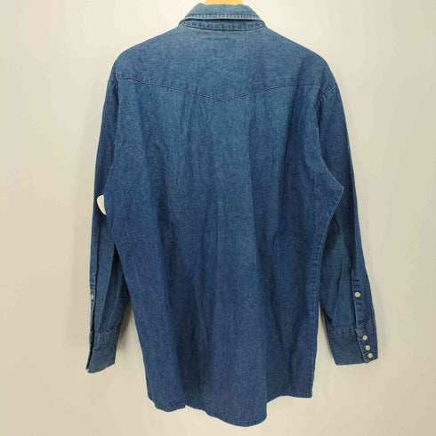 SADDLE KING Western 80-90s USA製 デニムウエスタンシャツ メンズ import:L