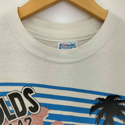 ヘインズ Hanes ⓒ1989 USA製 OLDS MOBILE 442 オールズモビル カーグラフィックTシャツ 袖&裾シングル メンズ import:L