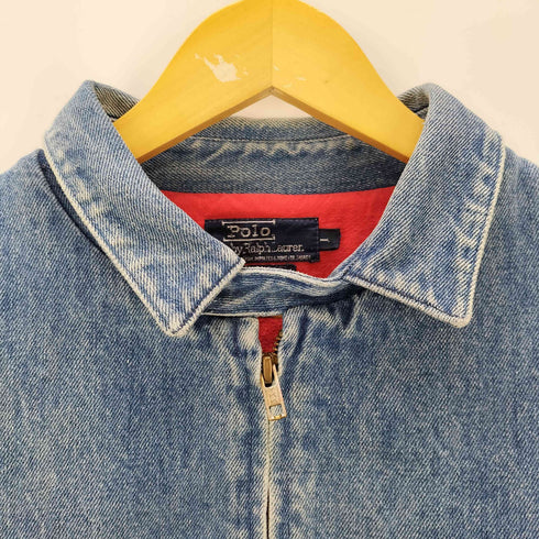 ポロバイラルフローレン Polo by RALPH LAUREN 90S ポニー刺しゅう 裏地シャモアクロス デニム スウィングトップブルゾン メンズ JPN:L