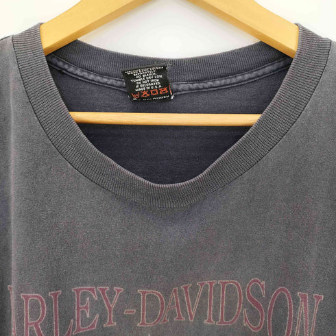 ハーレーダビッドソン HARLEY-DAVIDSON USA製 ⓒ1995 Kona HAWAII ハワイ ネイティブ クルーネックTシャツ 裾&袖シングル メンズ import:XL