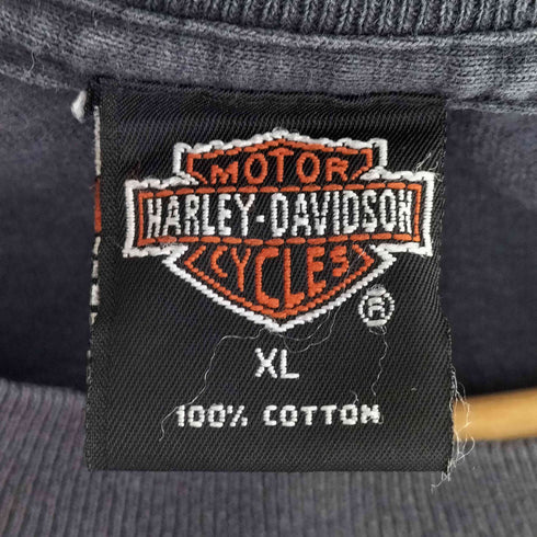 ハーレーダビッドソン HARLEY-DAVIDSON USA製 ⓒ1995 Kona HAWAII ハワイ ネイティブ クルーネックTシャツ 裾&袖シングル メンズ import:XL