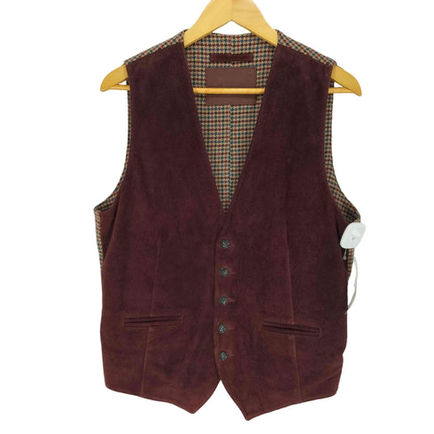 MONTEDORO ウール×スウェード ベスト import メンズ L