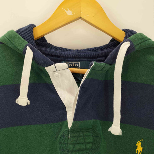 ポロバイラルフローレン Polo by RALPH LAUREN ポニー刺しゅう ボーダー柄 プルオーバーフーディ メンズ JPN:L