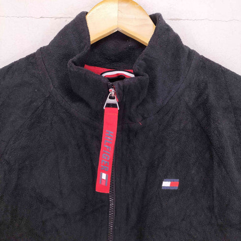 トミーヒルフィガー TOMMY HILFIGER ロゴ刺繍フリースジップジャケット レディース L