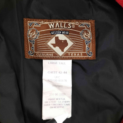 ウォールズ WALLS 90s USA製 ダック地 ウエスタン ジップアップ ブルゾン メンズ LARGE TALL