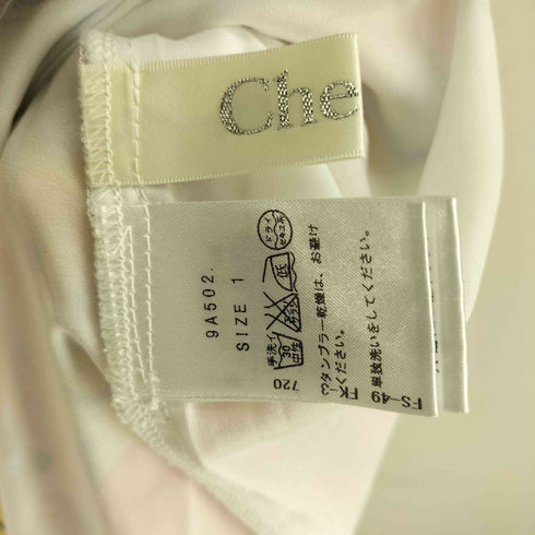 チェスティ Chesty 花柄 切替 Vネック ノースリーブ ワンピース 膝丈 レディース 1