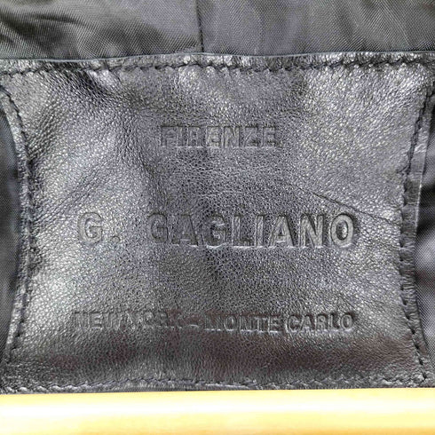 G.GAGLIANO ラムレザーテーラードジャケット メンズ M