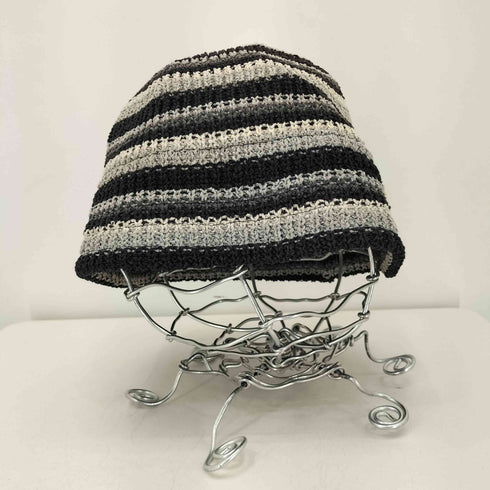 ラカル RACAL Multi Border Japanese Paper Knit Hat 和紙混紡 ニットバケットハット メンズ FREE