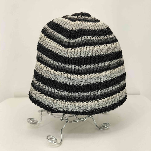 ラカル RACAL Multi Border Japanese Paper Knit Hat 和紙混紡 ニットバケットハット メンズ FREE