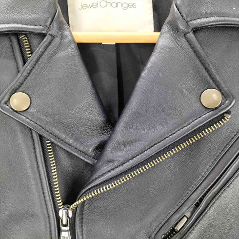 ジュエルチェンジズ Jewel Changes ラムレザー ダブルライダースジャケット レディース JPN:36