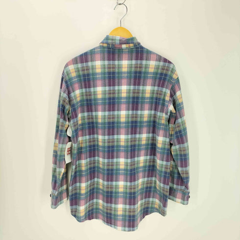 EXP USA製 チェック柄シャツ メタルボタン メンズ JPN:S