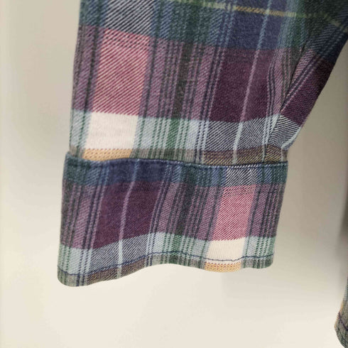EXP USA製 チェック柄シャツ メタルボタン メンズ JPN:S